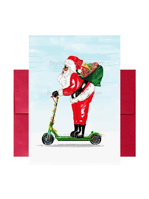 Santa on the Way Holiday Card Set