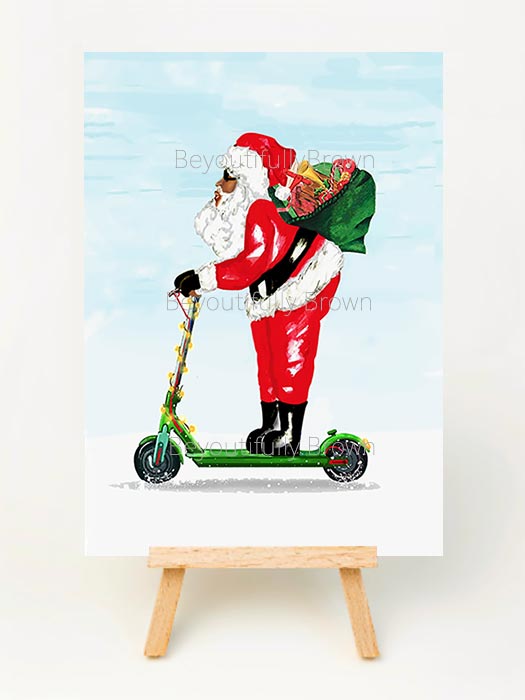 Santa on the Way Holiday Card Set