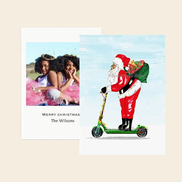 Santa on the Way Holiday Photo Cards