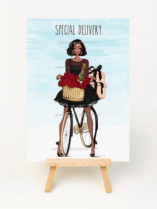 African American Special Delivery Greeting Card