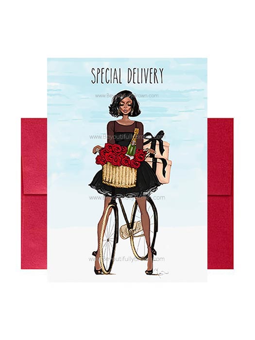 Multicultural, African American Black Special Delivery Greeting Card