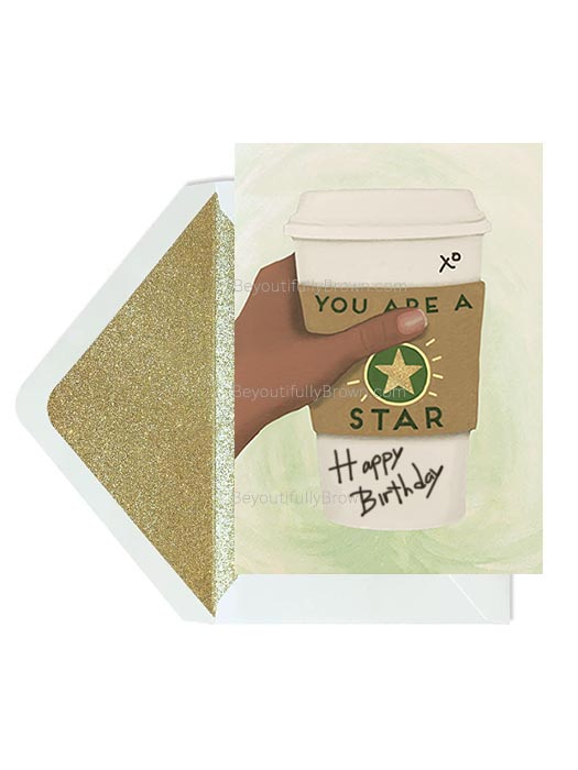 Star Birthday Coffee Card