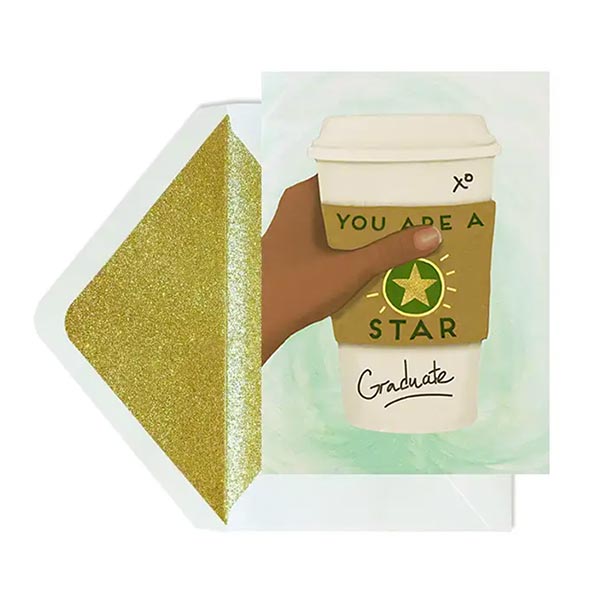 Star Graduate Graduation Card from Beyoutifully Brown featuring Multicultural and Black Artwork