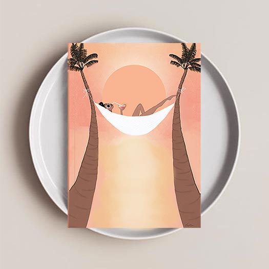 Palm Tree Vibes Notebook & Birthday Card