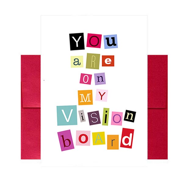 Vision Board Greeting Card for New Love, Valentine's Day, Anniversary