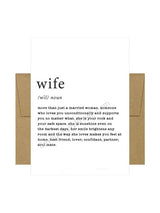 Wife Defined Greeting Card