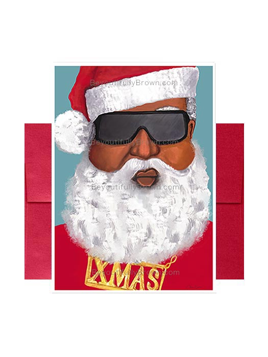 XMAS Santa Custom Holiday Cards