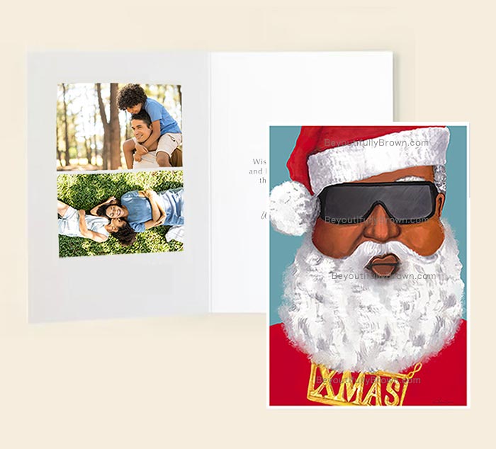 XMAS Santa Custom Holiday Cards