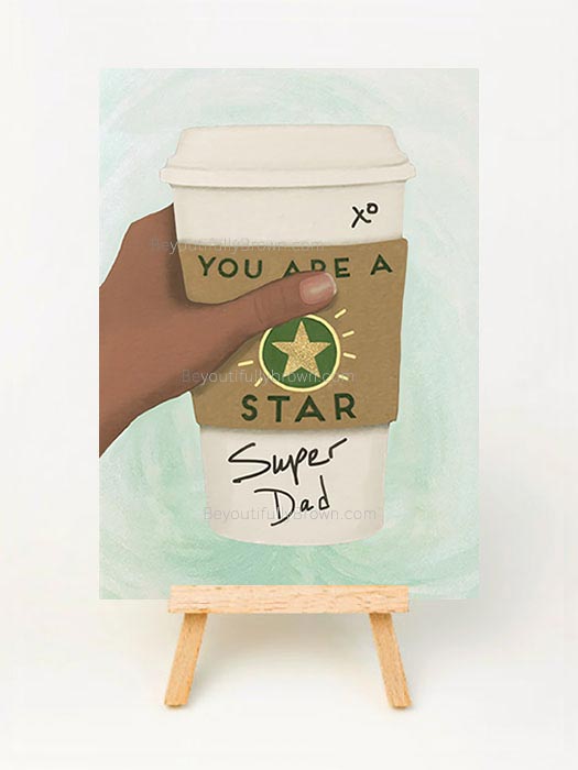 You're a Star Father's Day Greeting Card - African American, Black