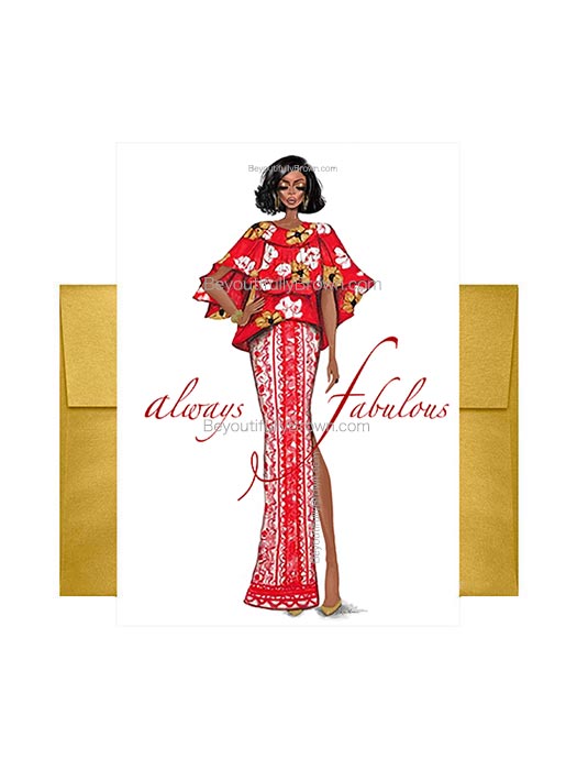 Multicultural, Ethnic, African American Greeting Card, Always Fabulous