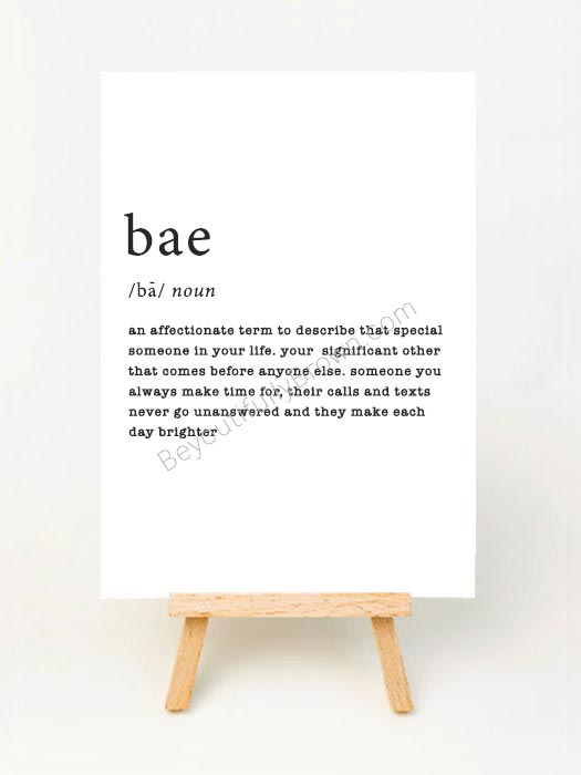 Bae Definition Greeting Card | Love, Friendship, Valentine