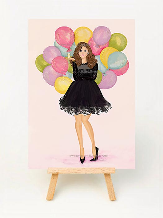 Birthday Balloons - Multicultural Birthday Greeting Card