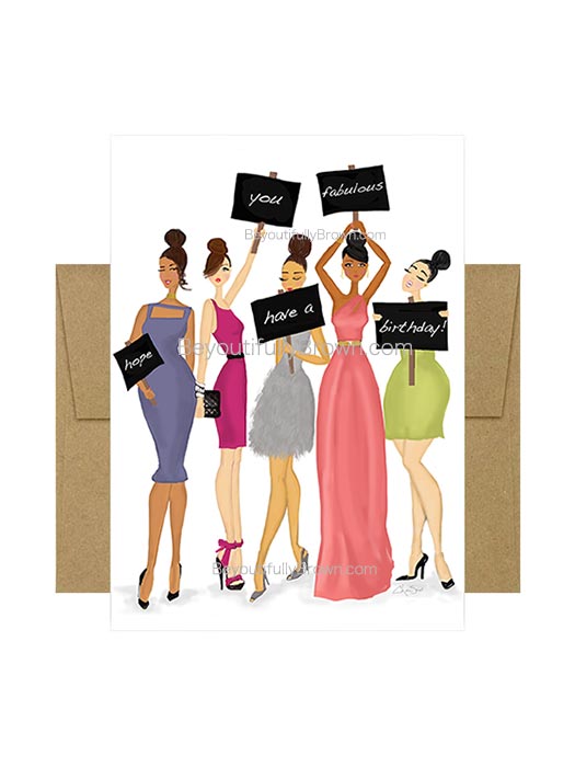 Multicultural, Ethnic, African American Card, Birthday Signs