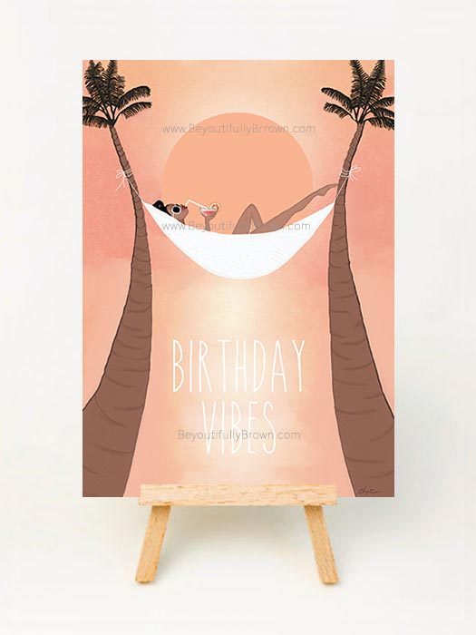 Birthday Vibes - Multicultural, African American, Black Birthday Cards