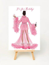 Eat Cake Drink Champagne Birthday Card