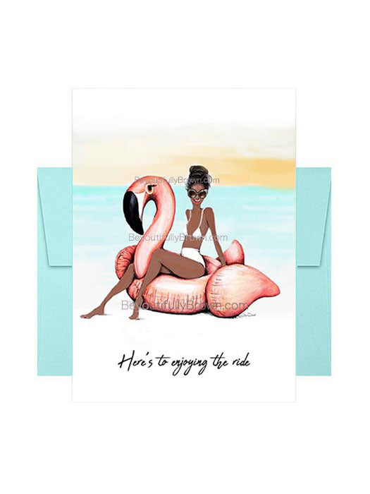 Multicultural, Ethnic, African American Card, Enjoying the Ride
