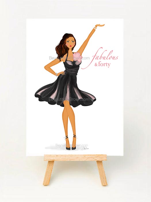 Fabulous & Forty Birthday Greeting Card