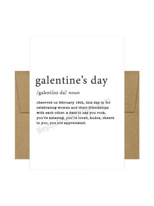 Galentine's Day Definition Greeting Card