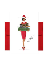 Gifted Multicultural, African American, Black Christmas Holiday Card