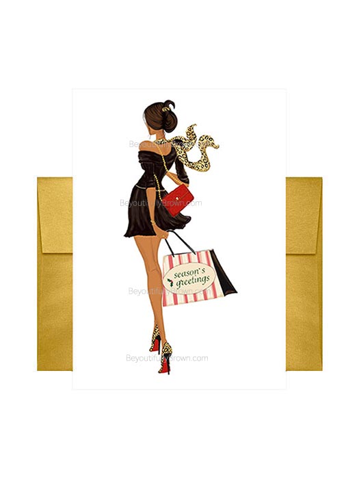 Holiday Bag - Multicultural, African American Christmas Greeting Card Set