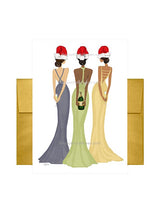 Holiday Toast Multicultural, African American, Black Christmas Card