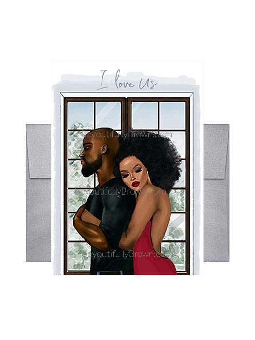 Multicultural, Ethnic, African American Greeting Card, I Love Us