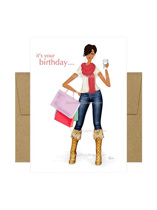 Multicultural, African American Greeting Card, It's Your Birthday