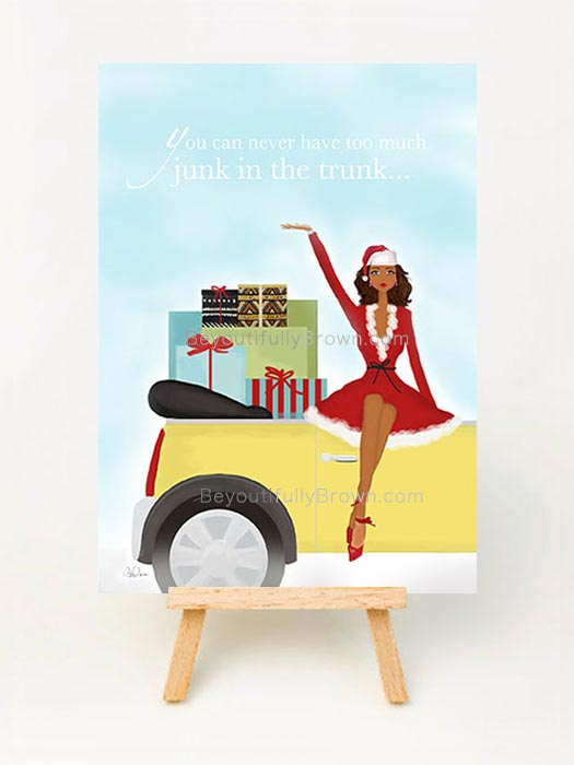 Junk in Trunk - Multicultural, African American Christmas Holiday Card