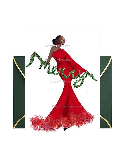 Merry Moments - Multicultural, African American Christmas Card