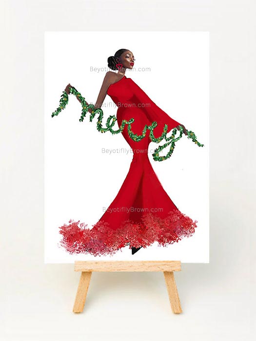 Holiday Style - Multicultural, African American, Christmas Card Set
