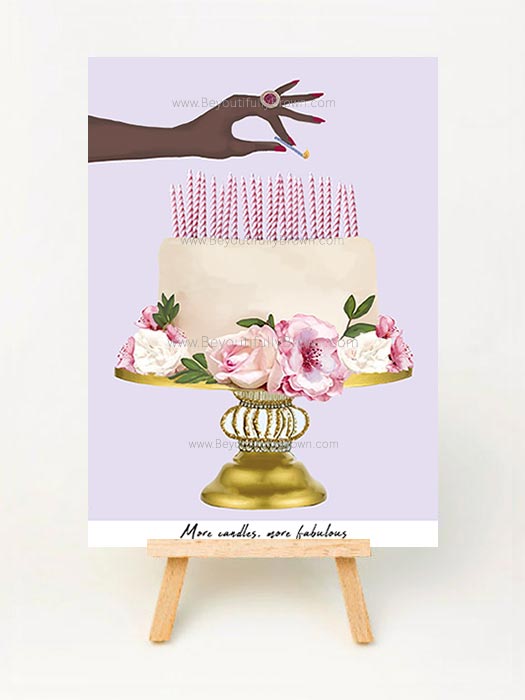 Multicultural, African American, Black Birthday Card, More Candles