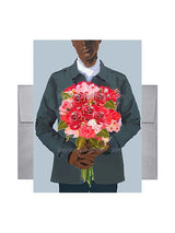 Multicultural, African American Black Card, Beautiful Bouquet