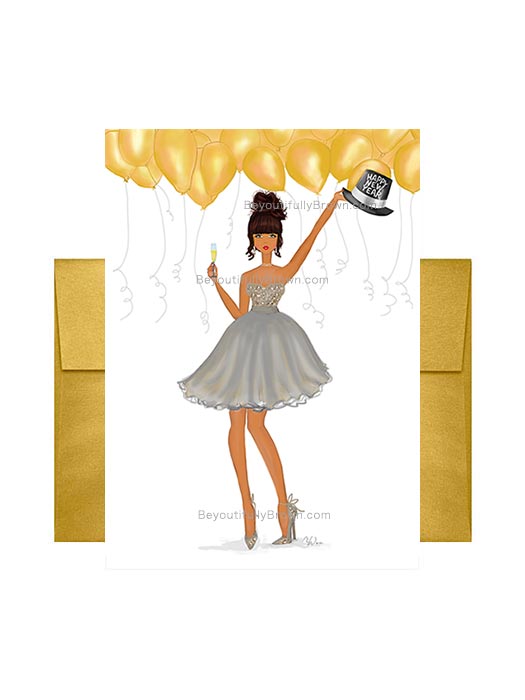 New Year Toast Card Set