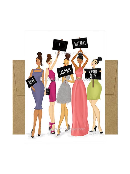 Scorpio Birthday Signs Card