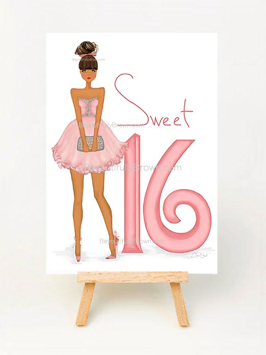 Sweet 16 Sixteen Birthday Greeting Card