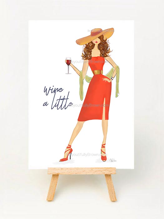Wine a Little Greeting Card