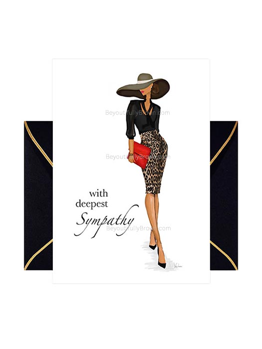 Multicultural, African American Sympathy Greeting Card, With Deepest Sympathy