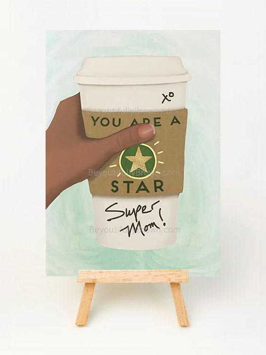 You're a Star Mother's Day Greeting Card - African American, Black